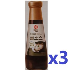 백설 프리미엄 굴소스 350g x 3병 100프로 국산 굴, 3개