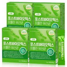 클린케어 포스트바이오틱스 프롤린유산균, 60g, 4개