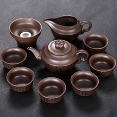다관 정통한 사람 가정용 자사 다기 사무실 궁푸차 풀 심플 차를 달이다 다도 부품, 자사 다복 상운호 9넥 워머  룩