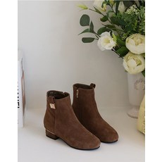 [머랭고] 천연소가죽 스웨이드 앵클부츠 3cm MW21W03L