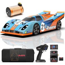 아모릴 110 AK917 성인용 빠른 브러시리스 RC카 최대 시속 75mph 취미용 전기 온로드 RTR9KG 메탈 서보 포함 3650 4300KV 모터 60A 독립 ESC 소년, Navy Carbon Rtr, 1:10 Scale