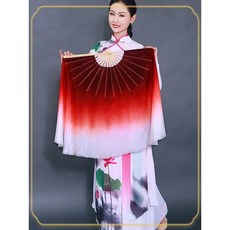 너슬부채 교회율동 무용 공연 워십 부채춤부채 한국소품, (화이트)부챗살 36cm+실크 천 50cm, 1개
