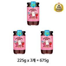 복음자리 잼다운 잼 딸기 & 라즈베리, 12개, 675g