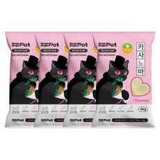카사노바 고양이 카사바모래 친환경 먼지없는 고양이 모래, 가는입자, 4개, 4kg