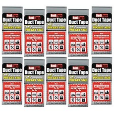 RediTape 10939 Compact Flat Fold Duct Tape for Travel Camping Photography and Emergencies Pocket, Silver_One Size