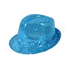AK TRADING CO. Fashionable 유니섹스 Sequined 페도라 모자 - Turquoise AK