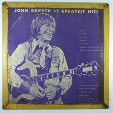 (중고LP) JOHN DENVER 12 GREATEST HITS (빈티지 인테리어용. 자켓테이핑)