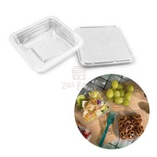 이너슨 투명 정사각 소분용기 야채보관용기, 300g