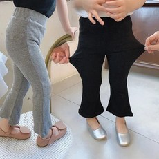 [유] 아동 스판 골지 부츠컷 팬츠 1+1