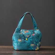 스타일 짜임 실크 티백 휴대용 여행 티 세트 보관 가방 브로케이드 찻잔, Style E, 1개