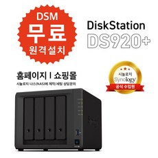 시놀로지 DISKSTATION DS920+ 나스 무료/유료 세팅 설치