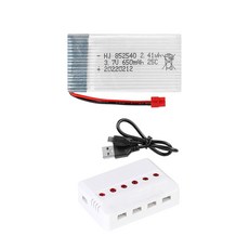 드론배터리 3.7v 650mah 1개 멀티충전기 1개세트 HC타입, (X5H) 650mah1개+6in1충전기1개 (X5H) 650mah1개+6in1충전기1개