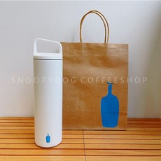블루보틀 텀블러 일본 bluebottle 스테인레스 휴대용 보온병, 화이트 스팟(20oz591mL), 1개