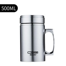 가버트 오스테나이트 304 스테인리스 진공아치컵 스틸본색 350~304ML, 사무용 손잡이 500ML 선물상자