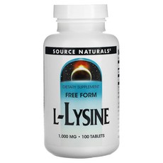 소스네츄럴스 l-라이신 1000mg 100정, 200개