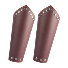 STK2 개 가죽 건틀릿 남녀 팔 Guard 중세 Bracer 마치 남자들 한복 소품 브라운