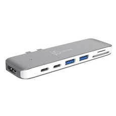 NEXT JCD382 썬더볼트3 TYPE-C 멀티어댑터 5K HDMI USB3.0 100W SD카드리더 맥북프로전용, 1개