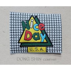 <동신기업> 의류 직조 라벨 10개, Nice Day 10개