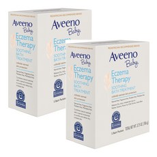 1+1 아비노 테라피 유아 진정밤 민감성 피부 오트밀 수딩 입욕제 106g 10개 Aveeno Baby Eczema Therapy, 2박스 (10팩)