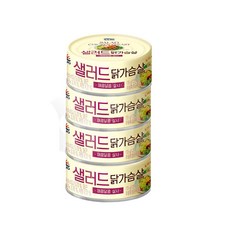 사조 샐러드 닭가슴살 매콤달콤 살사 통조림, 135g, 4개