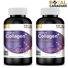 캐나다 프리미엄 초저분자 200DA 콜라겐 플러스 500mg 200정 (4개월) 가수분해 본사 직배송, 2개, 200캡슐(4개월)