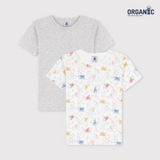 PETIT BATEAU 남아 오가닉 티셔츠 2PACK