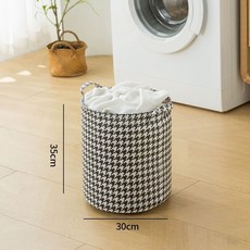 직조 빨래 바구니 옷 대형세탁함 키 면 화이트 이불 베개용 바구니 장난감 신발 큰, S. 천마리 패턴중형 직경 3035cm