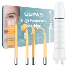 고주파 안면봉 - 주황색 유리 튜브 4개가 장착된 UUPAS 휴대용 안면 피부 기계