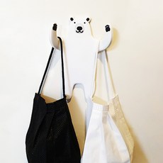 주주행거 현관 마스크 걸이 동물 15종, 접착타입-팬더곰