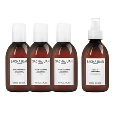 사샤후안 헤어 샴푸+컨디셔너 패키지(스칼프 샴푸 250ml x 3개 + 리브-인 컨디셔너 250ml x 1개)