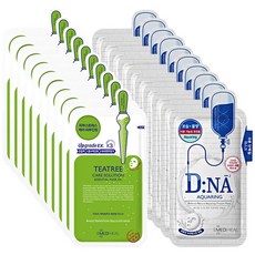메디힐 마스크팩 티트리케어솔루션10장+DNA아쿠아링10장 트러블케어 피부진정, 20매입, 1세트