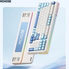 [ xc샵 ] MCHOSE K99 V2 무선 기계식 게이밍 키보드 8000MAH 98%배열 GASKET구조 RGB램프 전키핫스왑DIY, 하이신스축, 그레이
