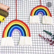 핸드위빙 무지개 마크라메 DIY세트 월행잉 벽걸이장식, 기본, 옵션4 DIY
