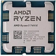 AMD 라이젠 7600X 3.8GHz 6코어 12스레드 CPU 프로세서 5N L3 32M 100 0000591 소켓 AM5 냉각기 없이 밀봉 - 7600x