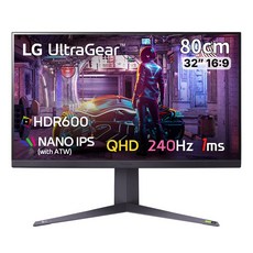 [LG전자 공식인증점] LG 32GQ850L_포토리뷰 네이버포인트 5000원 / 32인치게이밍모니터 나노IPS 2세대 QHD 240Hz HDMI 2.1