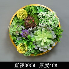 3D 벽걸이 이끼액자 집들이 천연 새집 인테리어 선물, 크림골드30cm, 1개