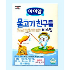 일동후디스 아이얌 물고기 친구들 비스킷 30g x 2p, 3개