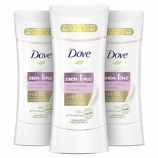 Dove 도브 Even Tone 데오드란트 스틱 남녀공용 3팩, 74g, 1개