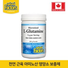 (내추럴팩터스)마이크로나이즈 엘글루타민 파우더 300g (근육/아미노산), 1개