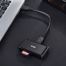 멀티리더기 SSK usb3.0고속 올인원 다용도 tf/sd/cf금속 리더기 스마트폰 카메라 미니, 기본, 기본