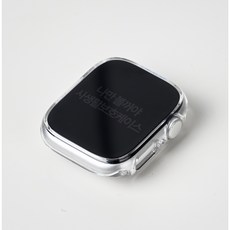 우먼스9999 애플워치 호환 사생활 보호 강화유리 풀커버 케이스, 41mm, 투명