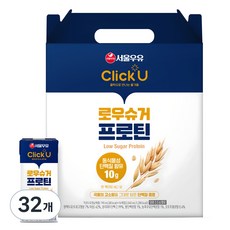 클릭유 로우슈거 프로틴 두유, 190ml, 32개 32개, 190ml