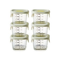 [1+1] 락앤락 리틀럽 바로한끼 이유식 정사각용기 230ml 3개세트 총6P (LLG509S3), 6개