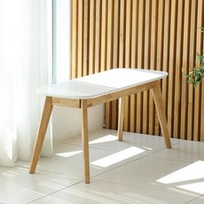 싯존 국산 원목벤치 2인용 식탁의자 카페테이블 의자 1000, 화이트