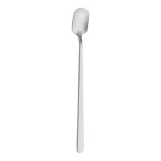 헤드 숟가락을위한 스테인레스 스틸 스퀘어 긴 손잡이 손잡이 저어 숟가락 믹싱 스푼, 14.5cm, 은, 1개