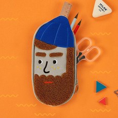 캔버스 필통 캐릭터 (필기도구 파우치 펜슬파우치 펜케이스 지퍼형 생황방수 필통추천), 1개, 컬리푸들