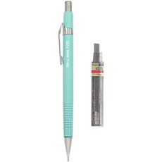 Pentel P205-97D 샤프 - 파스텔 플로럴 레인지 - 그린 버드 (파스텔 그린) - 싱글 + HB 0.5mm 리필 심 12개