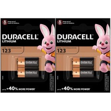 Duracell 4 x CR123 3V 울트라 리튬 포토 배터리-DL123-EL123A-CR123A-CR17345, 1