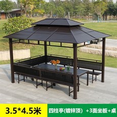 야외 파고라 모듈형 정자 코스트코 트레이더스 야외테이블, 3.5x4.5+ 3면 좌석 + 테이블