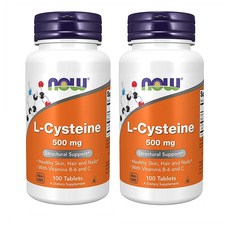 Now Foods L-Cysteine 나우푸드 L-시스테인 500mg 100태블릿 2팩, 100정